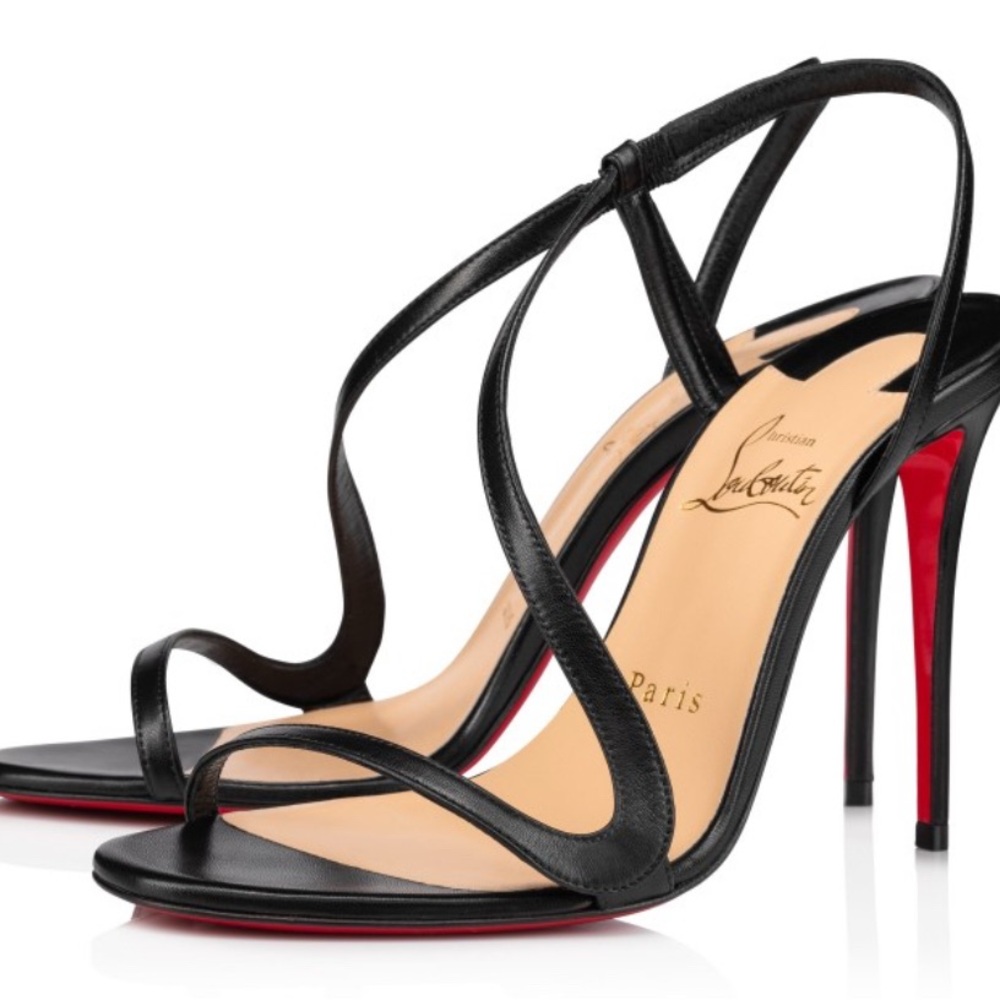 Christian Louboutin Black Strappy Heels